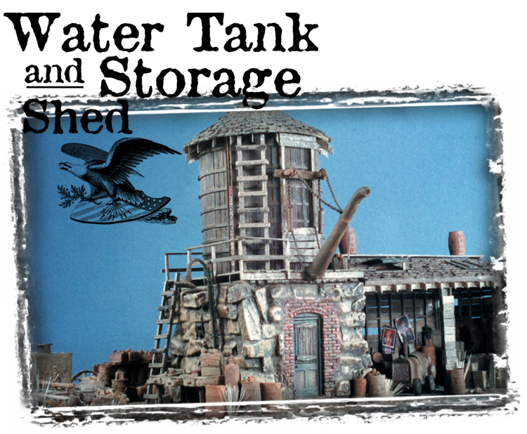HO Scale Water Tank and Storage Shed